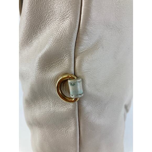 TORY BURCH MEDIUM IVORY LEATHER VERONA FOLDOVER CROSSBODY BAG - Picture 14 of 16